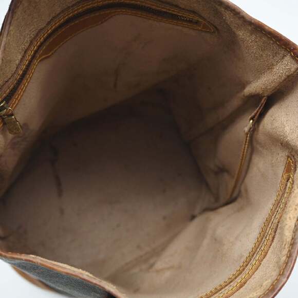 LOUIS VUITTON Monogram Bucket GM M42236 Handbag in Brown Coated Canvas for Women
